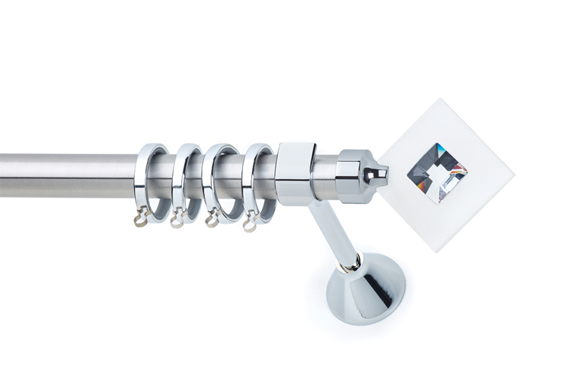 Κουρτινόξυλα agiovlasitishome - ΣΗΜΑΝΤΙΚΟ: Σε περίπτωση διαφοράς τιμής από το κατάστημα ισχύει παντα και μόνο η τιμή του καταστήματος Anartisi Κουρτινόξυλο Φ25 Inox ERMIS PLEXI Νίκελ Σατινέ